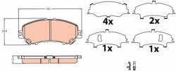 TRW Set Placute Frana, Frana Disc Gdb3622 Nissan Qashqai Ii/X-Trail Iii (GDB3622)