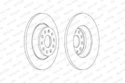 FERODO Disc Frana Ddf2506C Audi A3/Q3/Tt Seat Alhambra/Tarraco Skoda Kodiaq I/Kodiaq Ii
