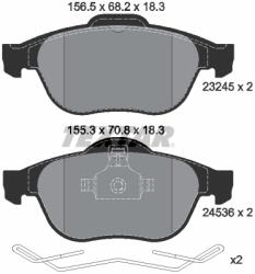 TEXTAR Set Placute Frana, Frana Disc 2453601 Renault Scénic Ii