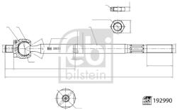 Febi Bilstein Articulatie Axiala, Cap De Bara Punte Fata 192990 Toyota Avensis