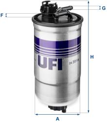 UFI Filtru Combustibil 24.391. 00 Audi A3/A4 B6/A4 B7/A6 C5 Fiat Punto Seat Leon