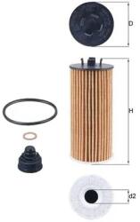 MAHLE Filtru Ulei Ox815/1D Bmw 2 Active/2 Active Tourer/2 Gran/2 Gran Tourer/X1/X2/I8 (OX815/1D)