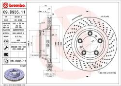 BREMBO Disc Frana 09. D935.11 Porsche 911