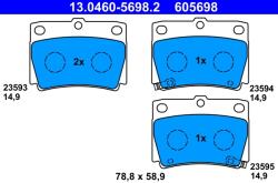 ATE Set Placute Frana, Frana Disc 13.0460-5698.2 Mitsubishi Galloper/Pajero Ii (13.0460-5698.2)