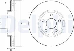 DELPHI Disc Frana Bg4646C Infiniti Q30 Mercedes-Benz A-Class/B-Class/Cla/Gla-Class (BG4646C)
