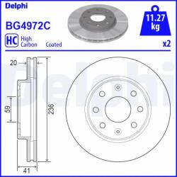 DELPHI Disc Frana Bg4972C Chevrolet Aveo / Kalos/Spark Daewoo Cielo/Kalos/Lanos/Racer (BG4972C)