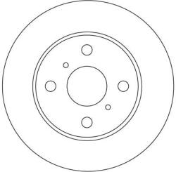 TRW Disc Frana Df4112 Toyota Echo/Platz/Vios / Soluna Vios/Yaris