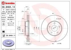 BREMBO Disc Frana 09.9464. 11 Ford C-Max/Focus C-Max/Focus Ii Ford (Changan) Escort (09.9464.11)