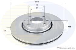 COMLINE Disc Frana Adc0266V Dacia Logan/Logan Pick-Up/Sandero Lada Largus Nissan Micra V (ADC0266V)