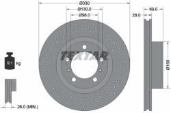 TEXTAR Disc Frana 92279705 Porsche 718 Boxster/718 Cayman/911/Boxster/Cayman (92279705)