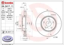 BREMBO Disc Frana 09. D417.11 Toyota C-Hr/Corolla
