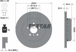 TEXTAR Disc Frana 92305025 Bmw 2/3/3 Touring/4/4 Gran/5/5 Touring/6 Gran Turismo/7/X3 (92305025)
