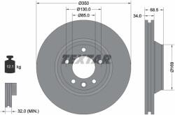 TEXTAR Disc Frana 92121705 Audi Q7 Porsche Cayenne Vw Touareg (92121705)