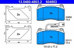 ATE Set Placute Frana, Frana Disc 13.0460-4803.2 Alfa Romeo 156