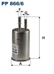 FILTRON Filtru Combustibil Pp866/6 Volvo S60 Ii/S60 Ii Cross Country/S80 Ii/V40/V60 I (PP866/6)