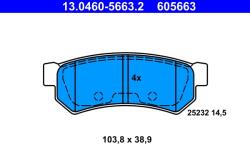 ATE Set Placute Frana, Frana Disc 13.0460-5663.2 Chevrolet Lacetti/Nubira (13.0460-5663.2)