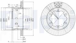 DELPHI Disc Frana Bg3399 Mercedes-Benz Sprinter 2-T/Sprinter 3-T/Sprinter 4-T/Vario (BG3399)