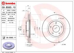 BREMBO Disc Frana 09. B565.11 Infiniti Esq Nissan Bluebird Sylphy / Sylphy Iii/Juke