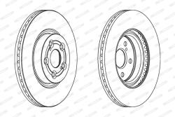 FERODO Disc Frana Ddf1315C Toyota Avensis (DDF1315C)