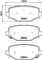 TEXTAR Set Placute Frana, Frana Disc 2684101 Jeep Grand Cherokee Iv/Grand Cherokee L V (2684101)