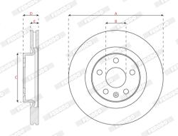 FERODO Disc Frana Ddf3036C Volvo Xc40