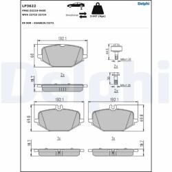 DELPHI Set Placute Frana, Frana Disc Lp3622 Mercedes-Benz G-Class/Gle/Gls