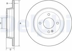 DELPHI Disc Frana Bg4564 Hyundai Accent Iv/Accent V/Bayon/Solaris/I20 Active/I20 Ii