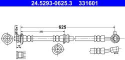 ATE Furtun Frana 24.5293-0625.3 Nissan Qashqai Ii