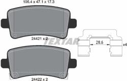 TEXTAR Set Placute Frana, Frana Disc 2442102 Chevrolet Malibu Holden Insignia/Malibu (2442102)