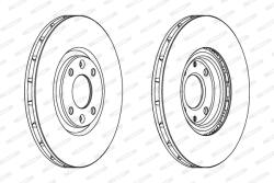 FERODO Disc Frana Ddf1676C Citroën C4/C4 I/C4 Ii/C4 Iii/Ds4/Ds5 Ds Ds 5 Opel Mokka (DDF1676C)
