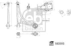 FEBI BILSTEIN Brat, Suspensie Roata Partea De Jos 183593 Hyundai Ioniq/Ioniq 6/Kona Kia Niro (183593)