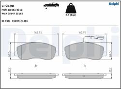 DELPHI Set Placute Frana, Frana Disc Lp2190 Nissan Interstar/Nv400 Opel Movano B