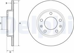DELPHI Disc Frana Bg4670C Peugeot 308/308 Ii/308 Sw Ii (BG4670C)