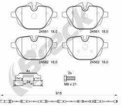 BRECK Set Placute Frana, Frana Disc 245610055200 Bmw 5/5 Touring/6 Gran Turismo/7/X3/X4