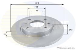 COMLINE Disc Frana Adc1508 Citroën Xsara Peugeot 206/206+/306 (ADC1508)