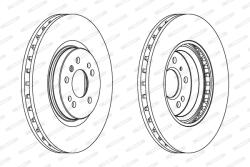 FERODO Disc Frana Ddf1533C-1 Mercedes-Benz M-Class/R-Class (DDF1533C-1)