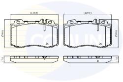 COMLINE Set Placute Frana, Frana Disc Cbp01117 Mercedes-Benz C-Class/C-Class T-Model/Clk