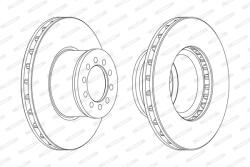 FERODO Disc Frana Fcr186A Mercedes-Benz Actros Mp4 / Mp5/Antos/Atego/Atego 2/Atego 3 (FCR186A)