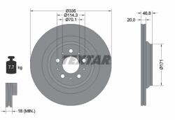 TEXTAR Disc Frana 92343303 Tesla Model 3