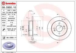 BREMBO Disc Frana 08. C650.11 Hyundai I10 Ii/I10 Iii (08.C650.11)
