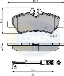 COMLINE Set Placute Frana, Frana Disc Cbp21556 Mercedes-Benz Sprinter 3, 5-T/Sprinter 3-T