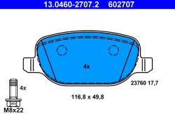 ATE Set Placute Frana, Frana Disc 13.0460-2707.2 Alfa Romeo 159/Brera/Spider