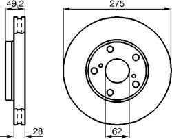 Bosch Disc Frana 0986478632 Lexus Es Toyota Avalon/Avensis Verso/Camry/Gaia/Isis/Nadia