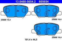 ATE Set Placute Frana, Frana Disc 13.0460-5654.2 Citroën C4 Aircross Mazda 6