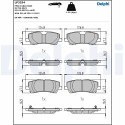 DELPHI Set Placute Frana, Frana Disc Lp3254 Ford Usa Mustang