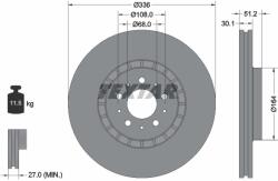 TEXTAR Disc Frana 92126705 Volvo Xc90 I Volvo Asia Xc (92126705)