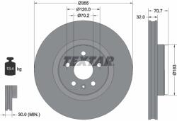 TEXTAR Disc Frana 92313905 Tesla Model S/Model X (92313905)