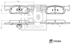Febi Bilstein Set Placute Frana, Frana Disc Punte Fata 195084 Dacia Logan Ii/Logan Mcv Ii
