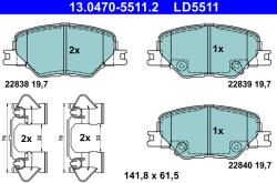 ATE Set Placute Frana, Frana Disc 13.0470-5511.2 Opel Insignia B/Insignia B Country (13.0470-5511.2)