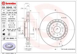 BREMBO Disc Frana 09.9848. 11 Volvo Xc90 I (09.9848.11)
